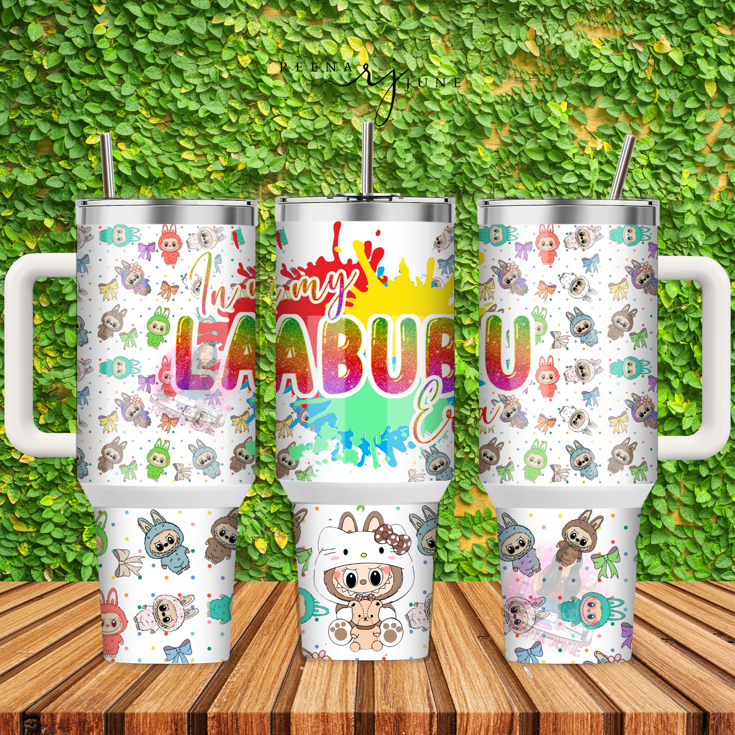 Labubu Monster 40oz Tumbler Sublimation Print - Labubu Doll Sublimation Print - Labubu Tumbler - Monster Cup Wrap