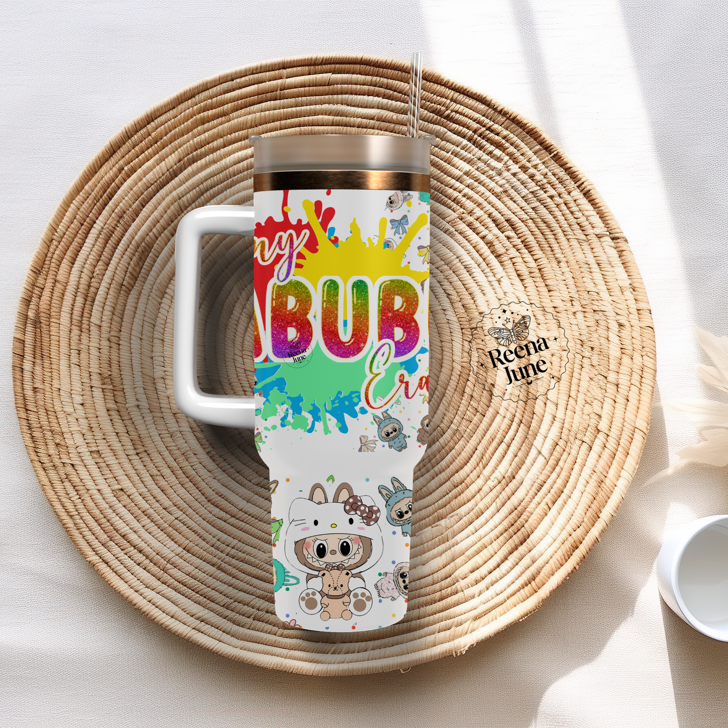 Labubu Monster 40oz Tumbler Sublimation Print - Labubu Doll Sublimation Print - Labubu Tumbler - Monster Cup Wrap