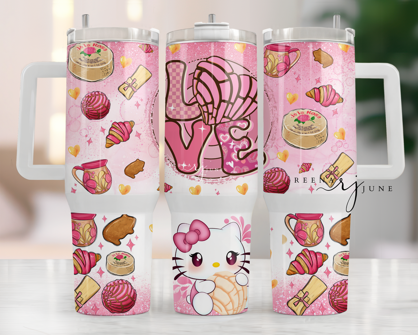 Mexican Pan Dulce 40oz Tumbler Wrap Sublimation, Pan Dulce Conchas 40oz Tumbler Png, 40oz Digital Design, Hello Kitty 40oz Digital wrap, Mexican Catrina Wrap
