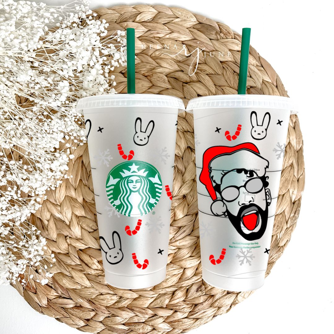 Bad Bunny Christmas Starbucks Cup