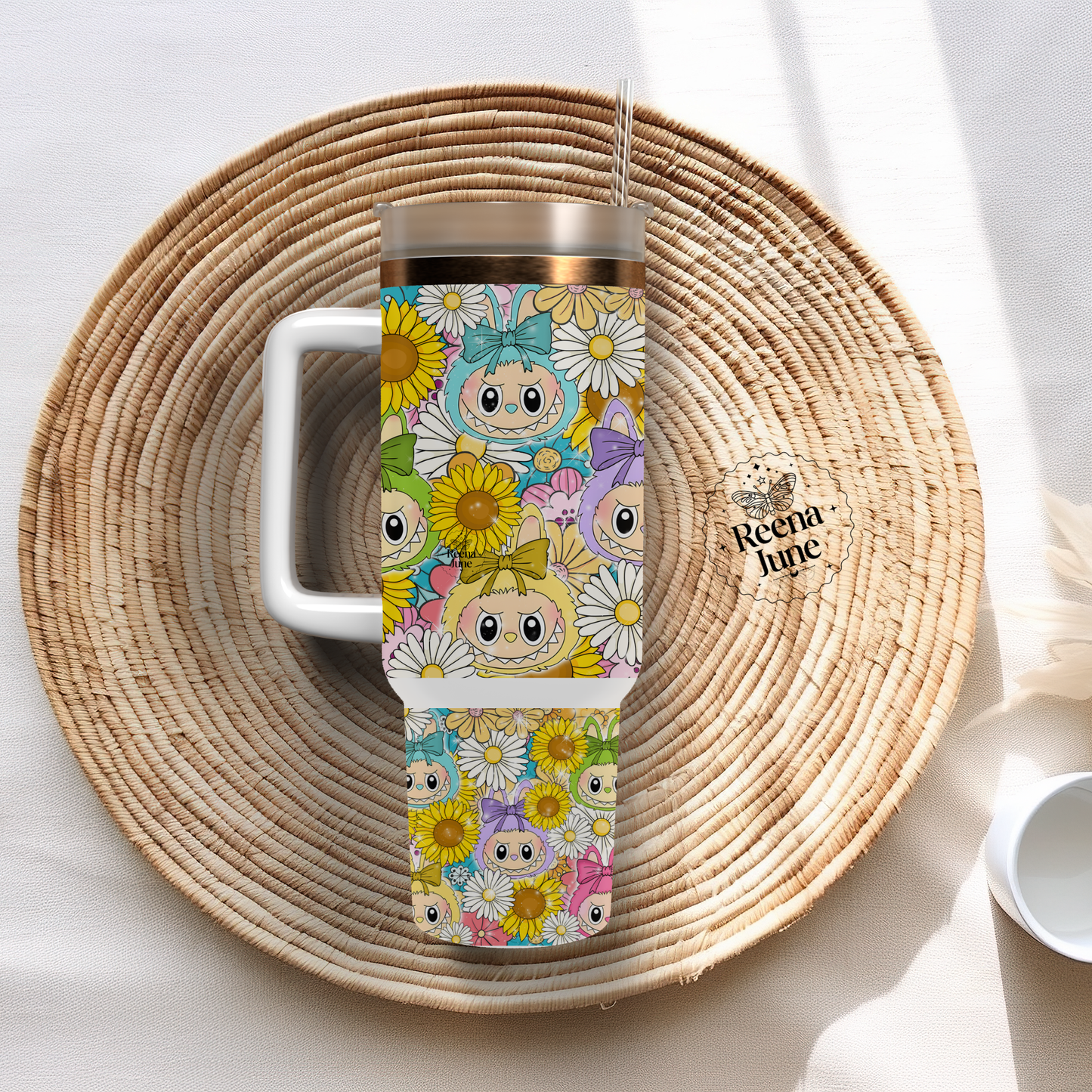 Labubu Monster 40oz Tumbler Sublimation Print - Labubu Doll Sublimation Print - Labubu Tumbler - Monster Cup Wrap