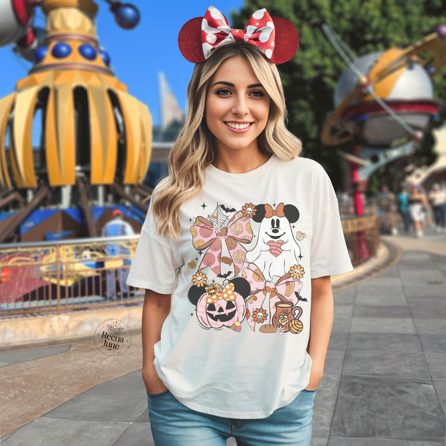 Cute Ghost Mickey & Minnie Design, Fall Couple Outfits, Pumpkin & Candy Theme, Unisex Cozy Pullover, Matching Halloween Sweatshirts