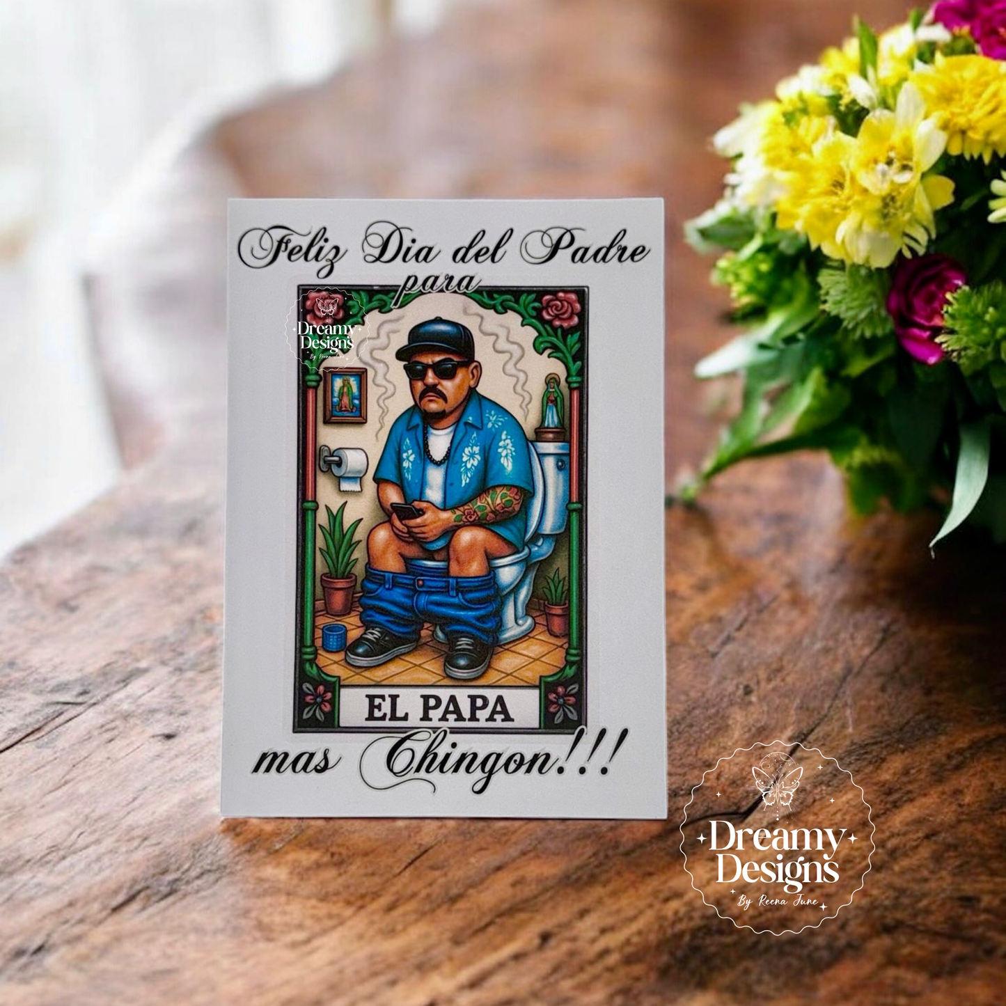 Loteria El Papá Spanish Greeting Card, Funny Cards, Regalos En Espanol, Gifts Ideas, Birthday Cards for Dad