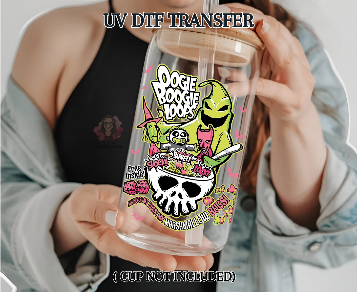 Oogie Boogie Loops UV DTF Transfer - Halloween Sticker - Oogie Boys Decal
