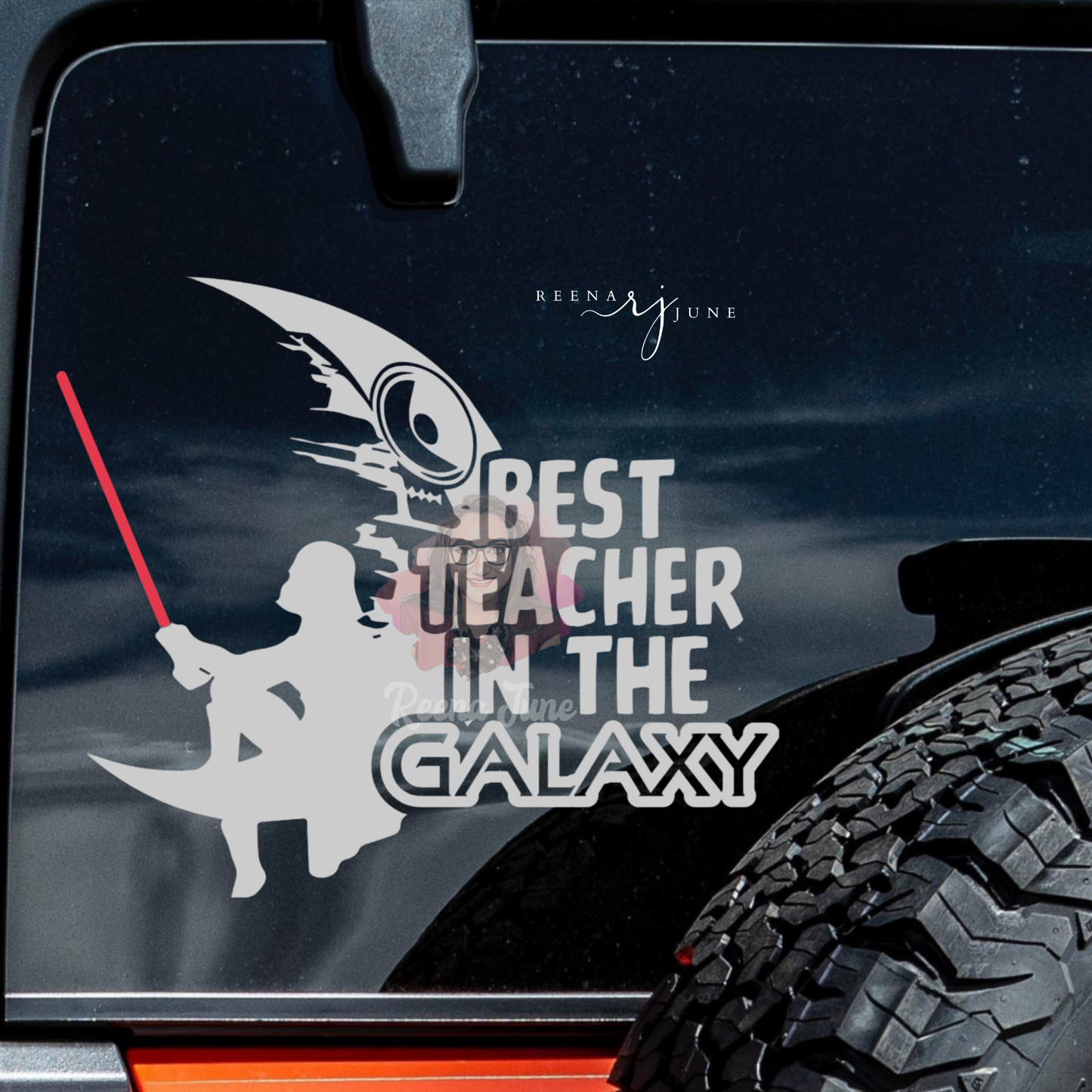 Best Teacher Darth Vader Car Decal, Star Wars Waterproof Sticker, Gifts for him, Father's Day Gifts, Vinyl Stickers, Birthday Gifts Ideas