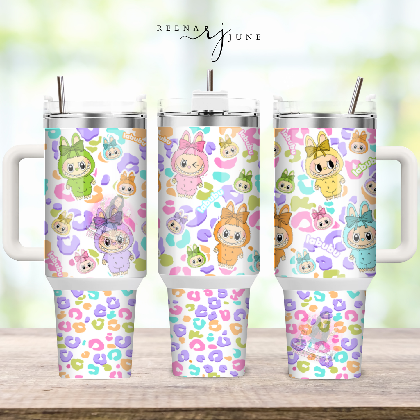 Labubu Monster 40oz Tumbler Sublimation Print - Labubu Doll Sublimation Print - Labubu Tumbler - Monster Cup Wrap
