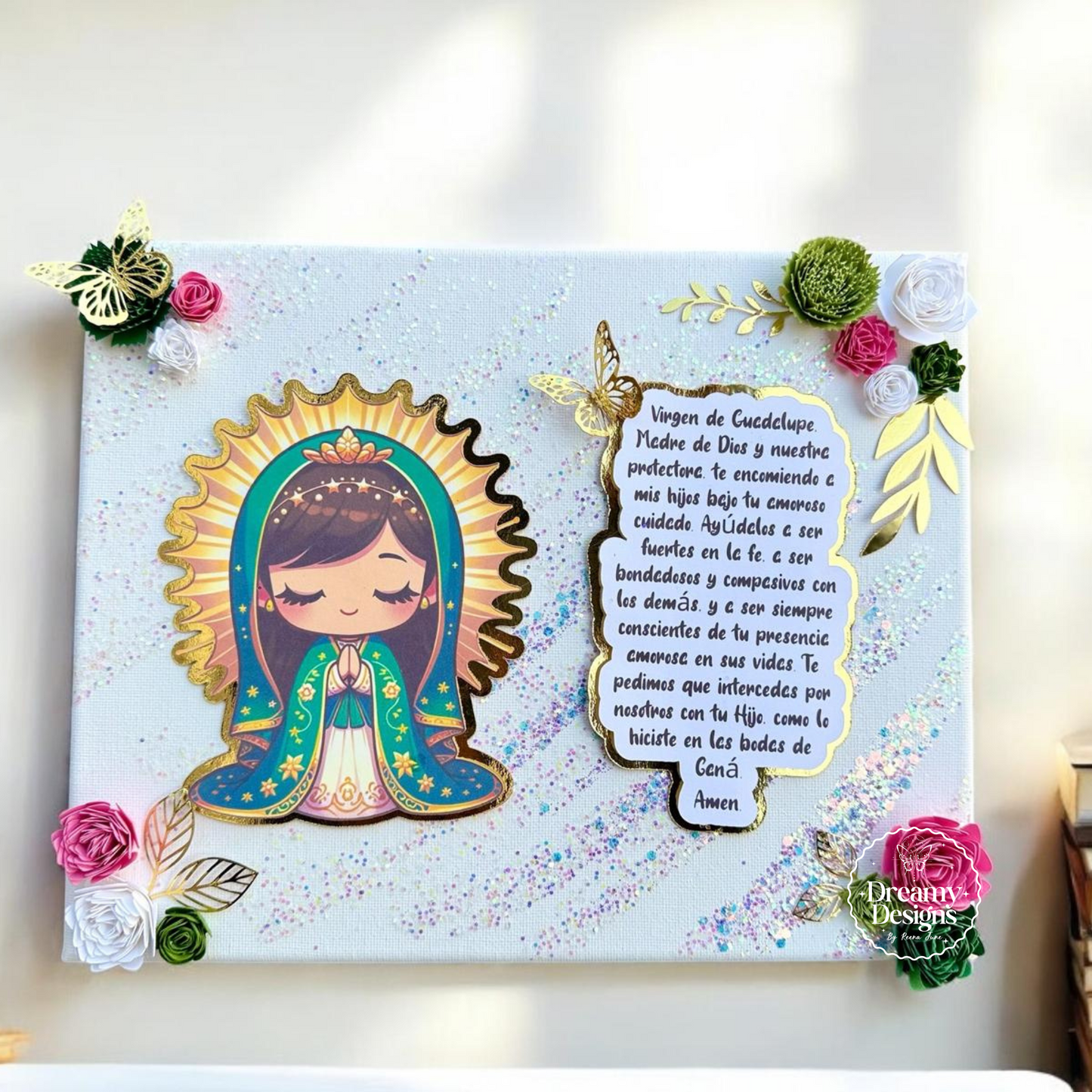 Virgencita de Guadalupe Canvas, Virgin Mary Gifts for Mom, Guadalupana Wall Decor, Gifts for Her, Gifts Ideas, Regalos Para Mama, Shadow Box