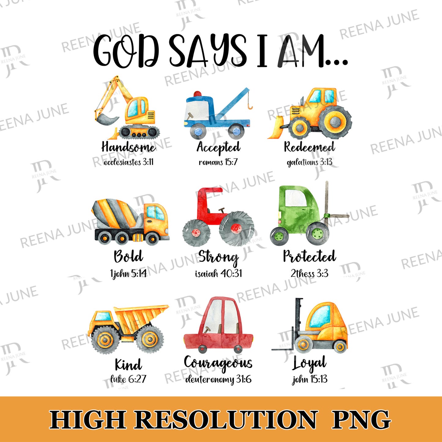 God says I am.. Trucks PNG