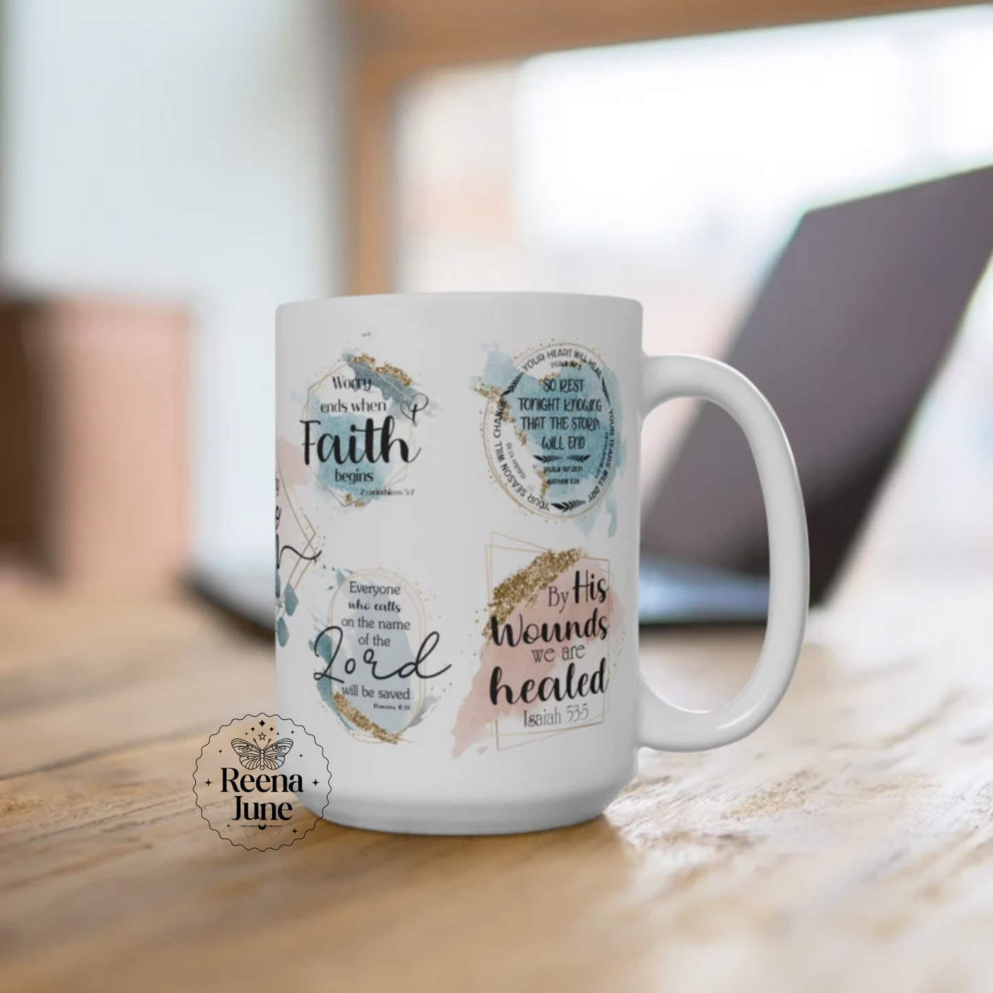 Christian Affirmation Sub Print, Same Day Shipping, Easter Designs, Ready to Press, Mug wrap, Faith Affirmation 11oz Mug Sublimation Design