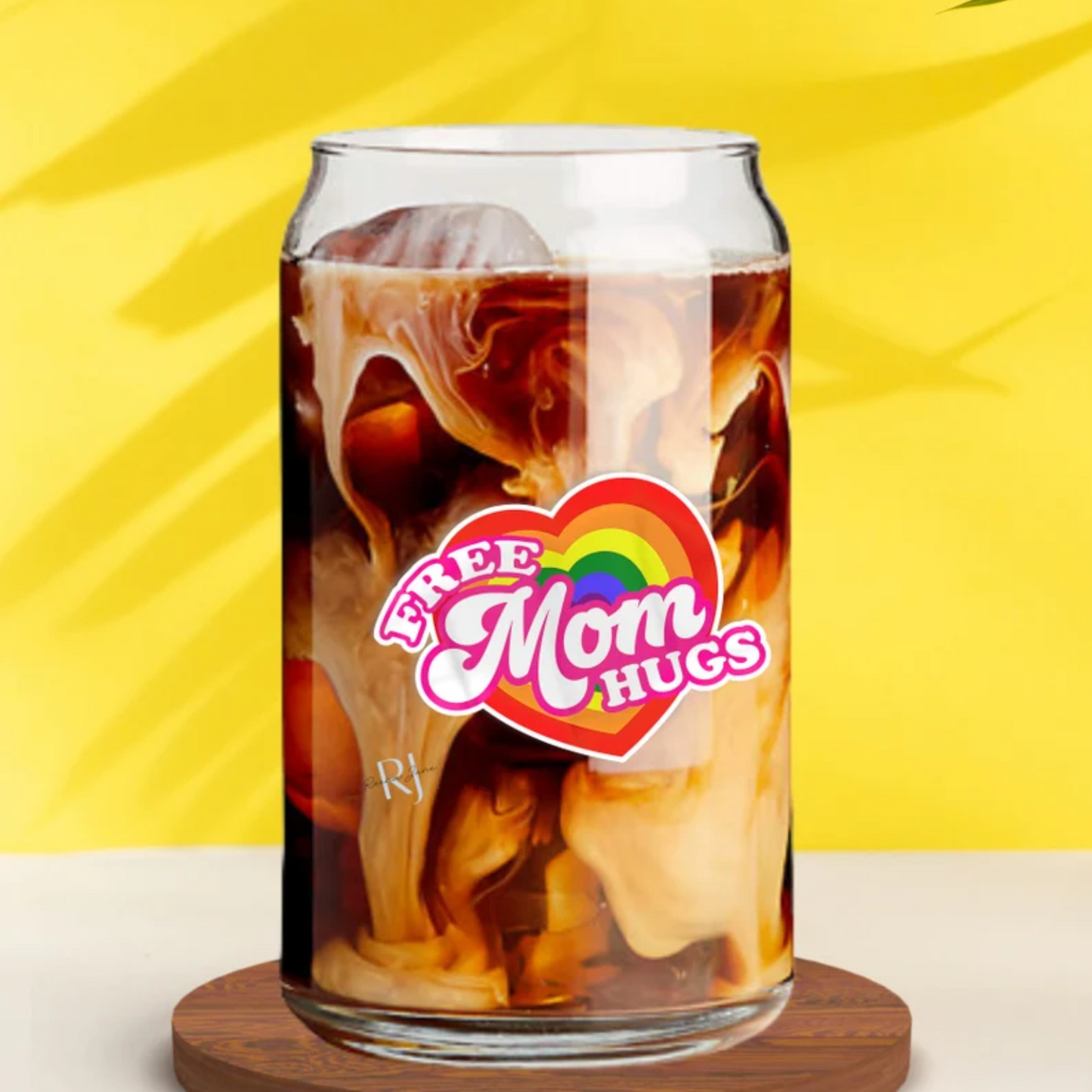 Free Mom Hugs Pride Sticker, LGBTQIA+ Waterproof Sticker, Pride Month Sticker, LGBT Gay Pride Flag Heart, LGBTQ Queer, Pride Mom, Gifts Ideas for