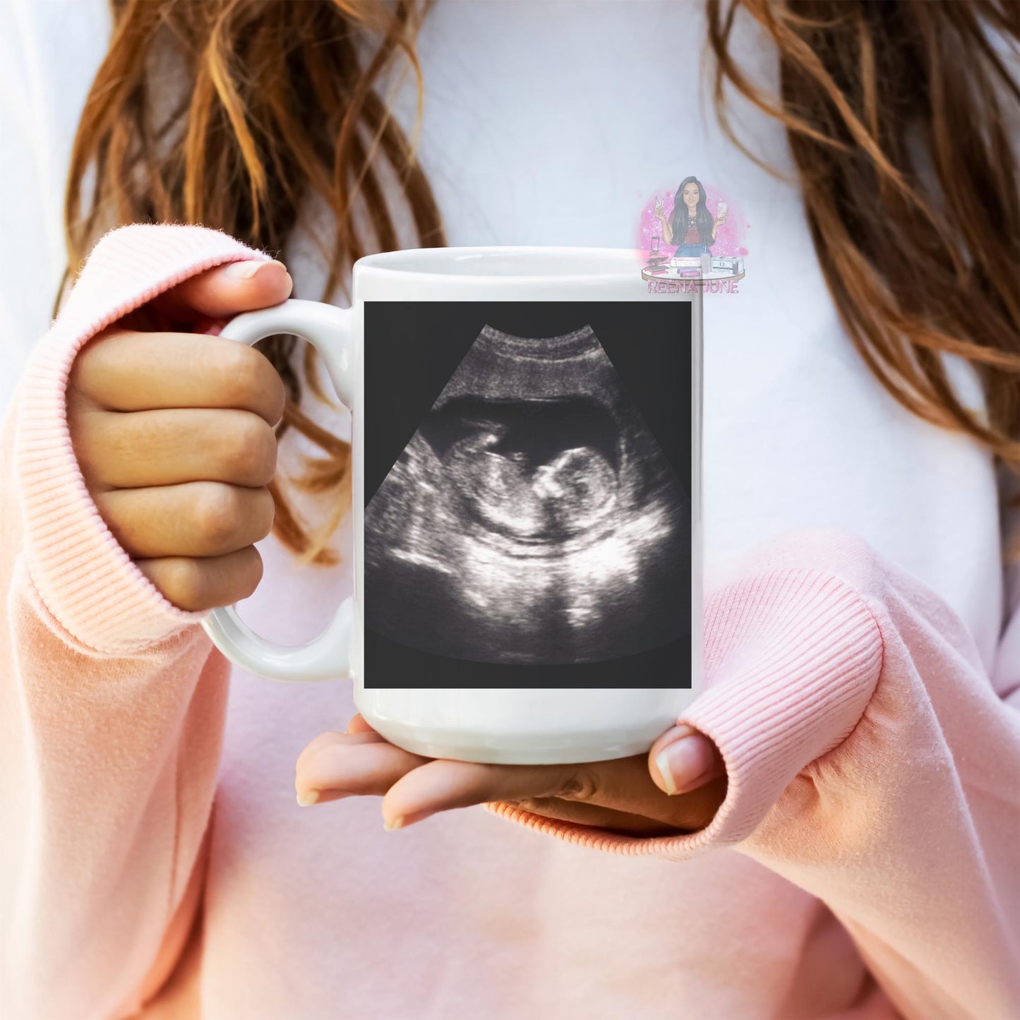 Custom Ultrasound Mug – Personalized Sonogram Mug – Pregnancy Announcement Gift – New Mom or Dad Gift – Baby Reveal Coffee Cup - First Father's Day - Gifts for Grandparents