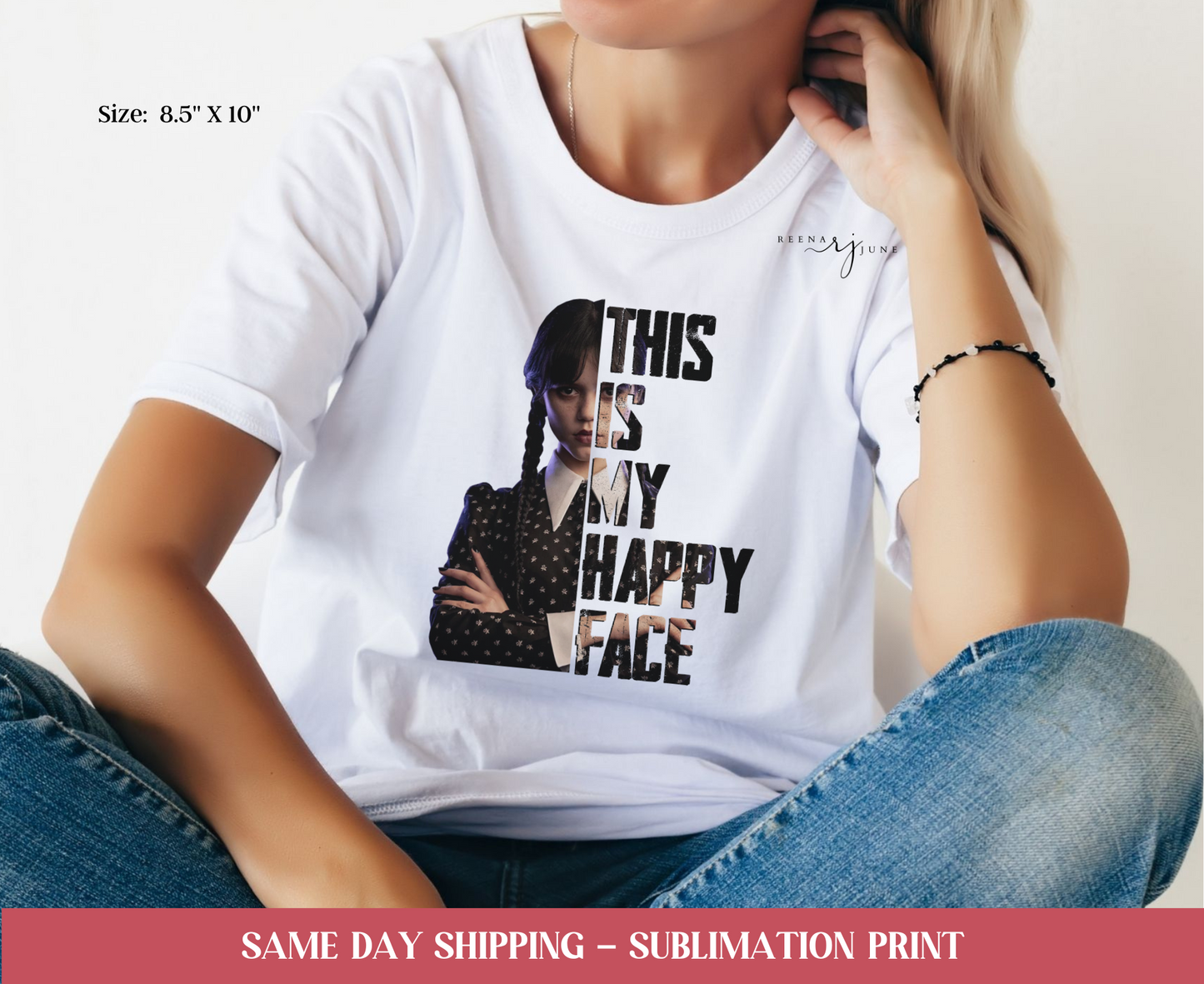 This is my Happy Face - Wednesday Addams Sublimation Print Sale