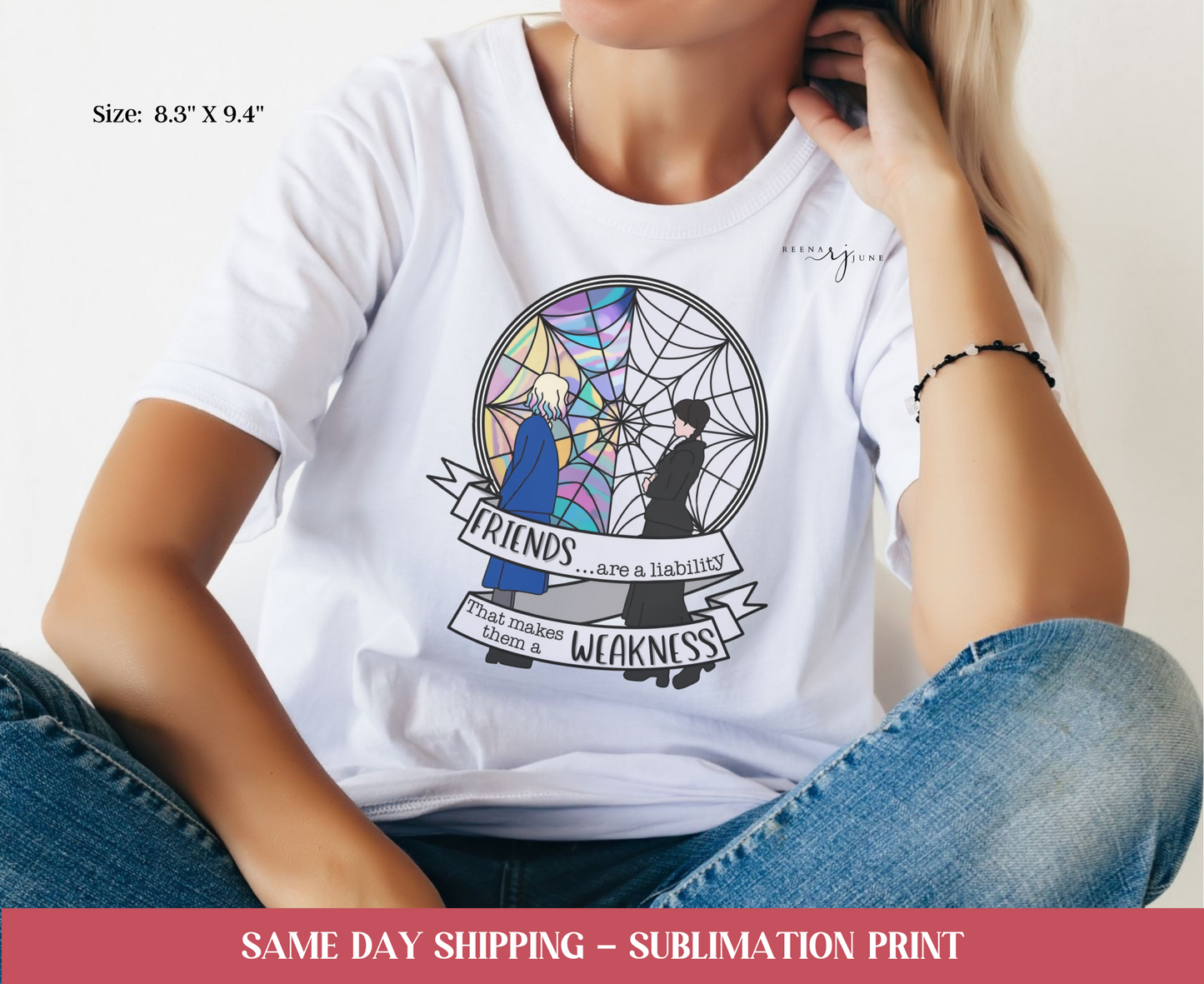 Enid Sinclair & Wednesday Addams Sublimation Print