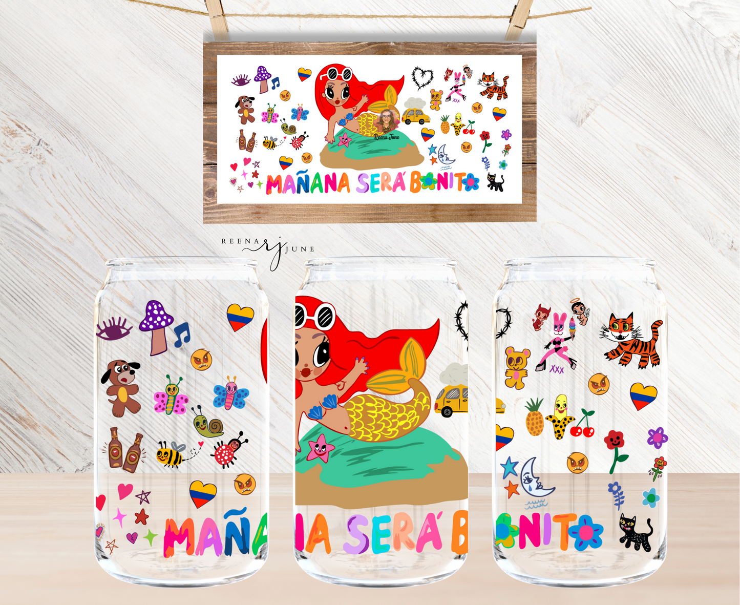 Karol G - Manana Sera Bonito 16oz Libbey Glass Sublimation Print
