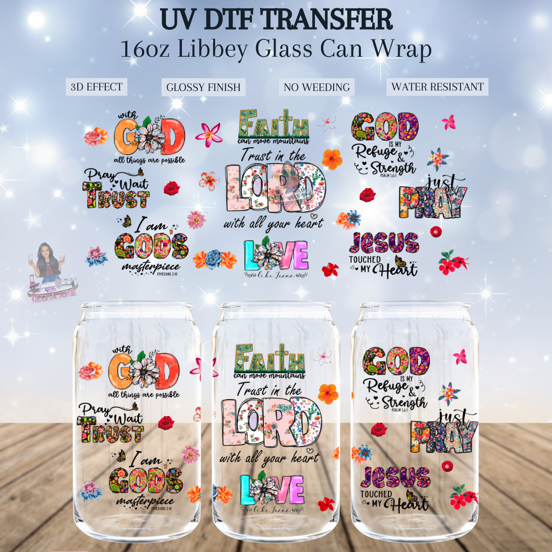 Christian Affirmations UV DTF Transfer