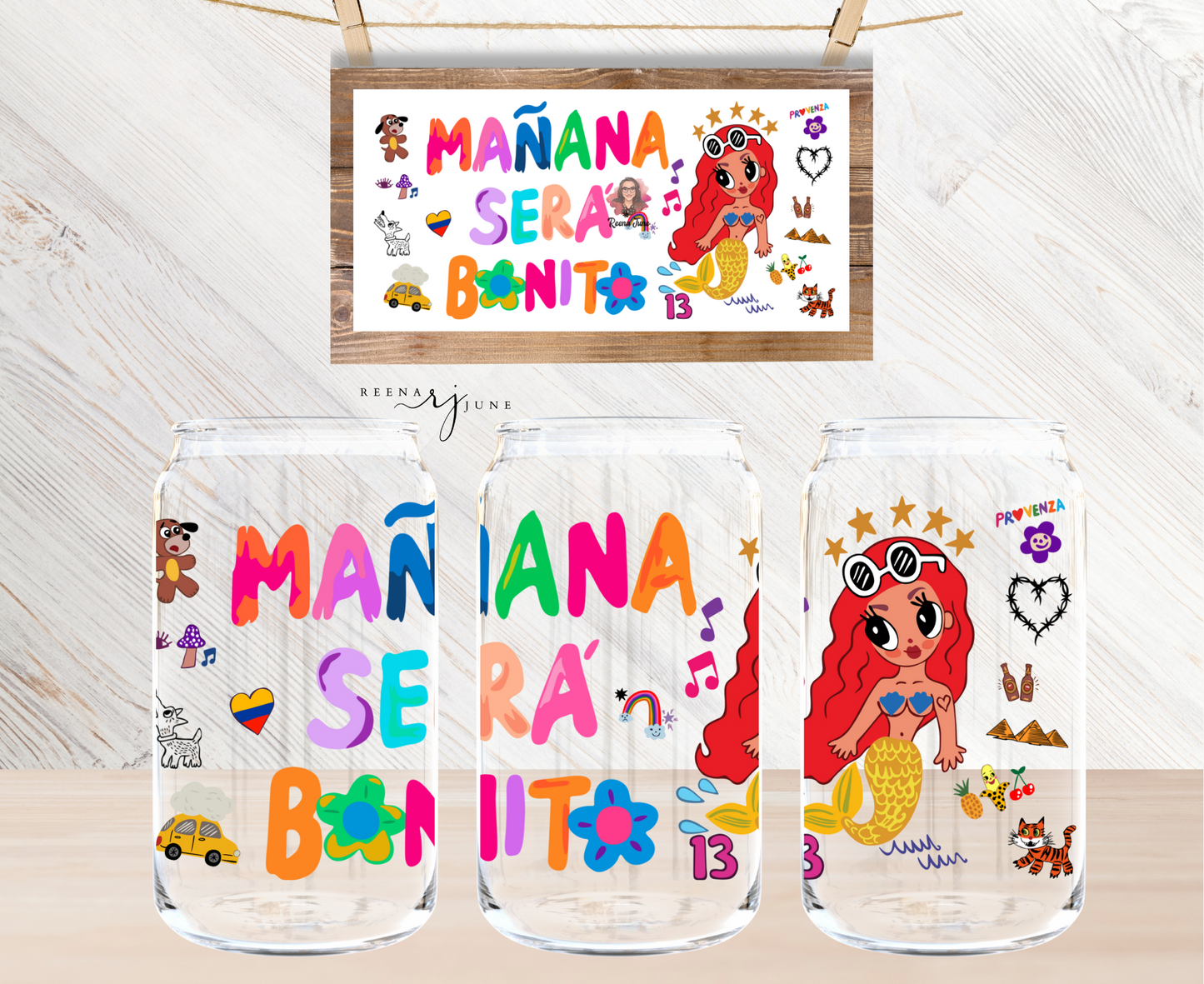 Karol G - Manana Sera Bonito 16oz Libbey Glass Sublimation Print
