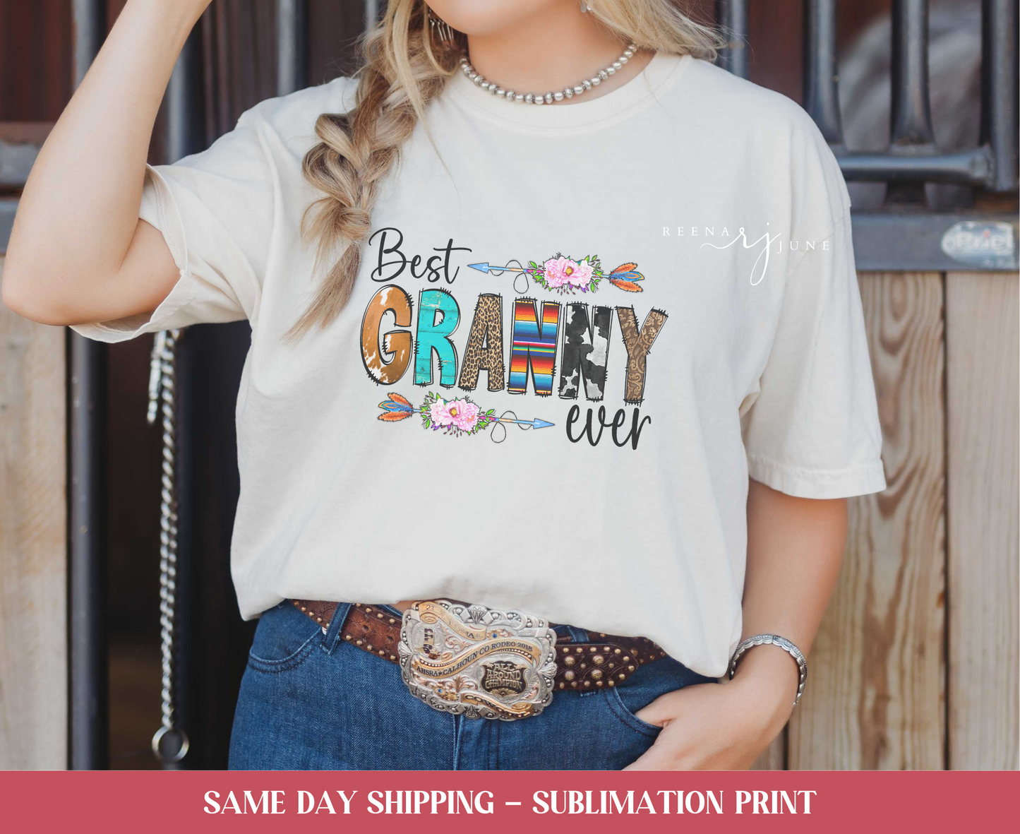 Best Granny - Western - Farm Sublimation Print