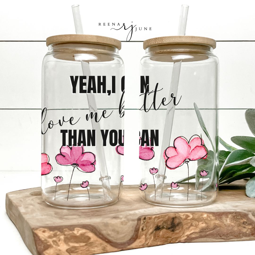 Miley Cyrus - Flowers - 16oz Libbey Glass Sublimation Print