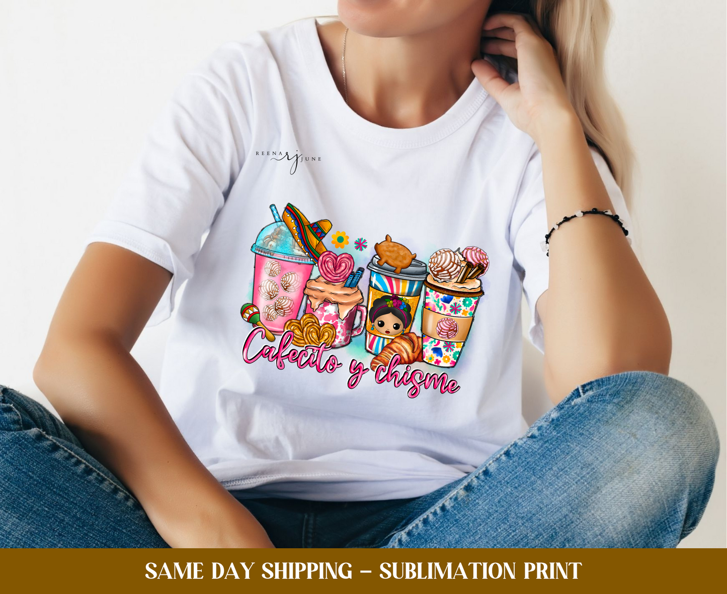 Cafecito & Chisme Sublimation Print