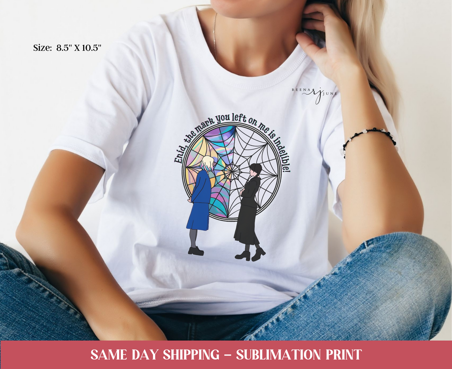 Enid Sinclair & Wednesday Addams Sublimation Print