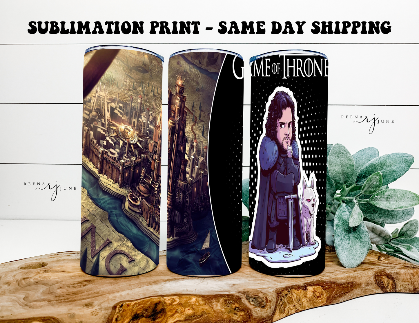 Game of Thrones 20oz Skinny Tumbler Sublimation Print