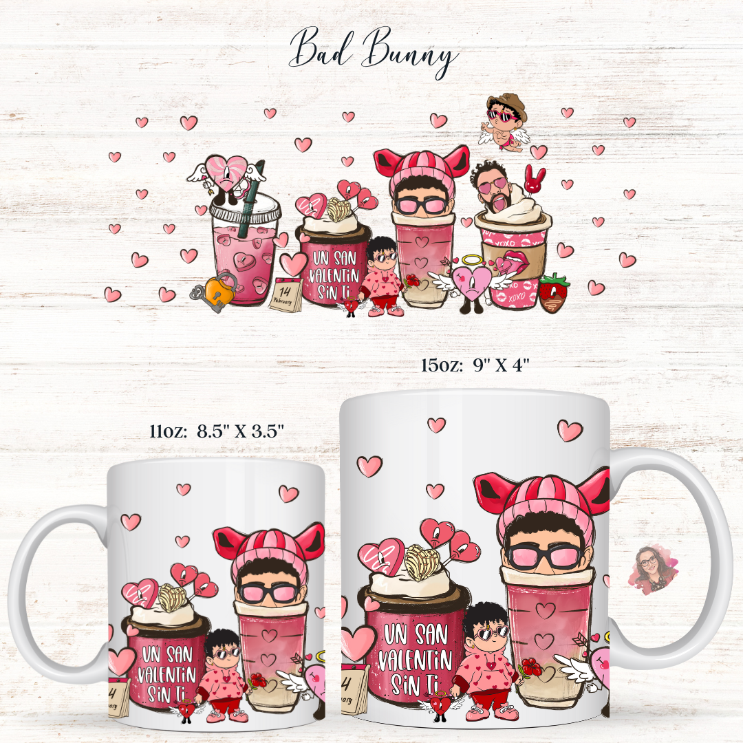 Cafecito & Bad Bunny Sublimation Print