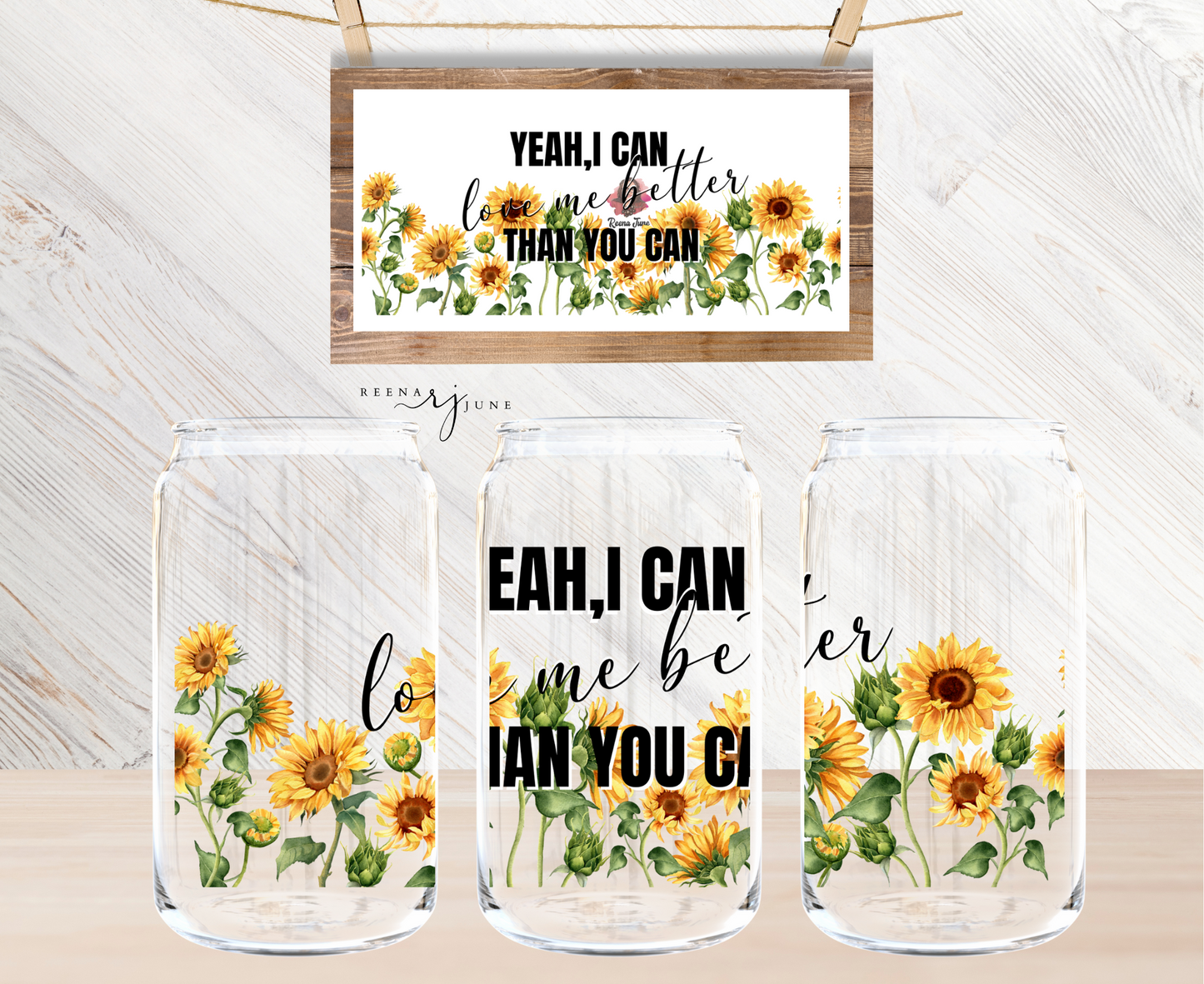 Miley Cyrus - Flowers - 16oz Libbey Glass Sublimation Print