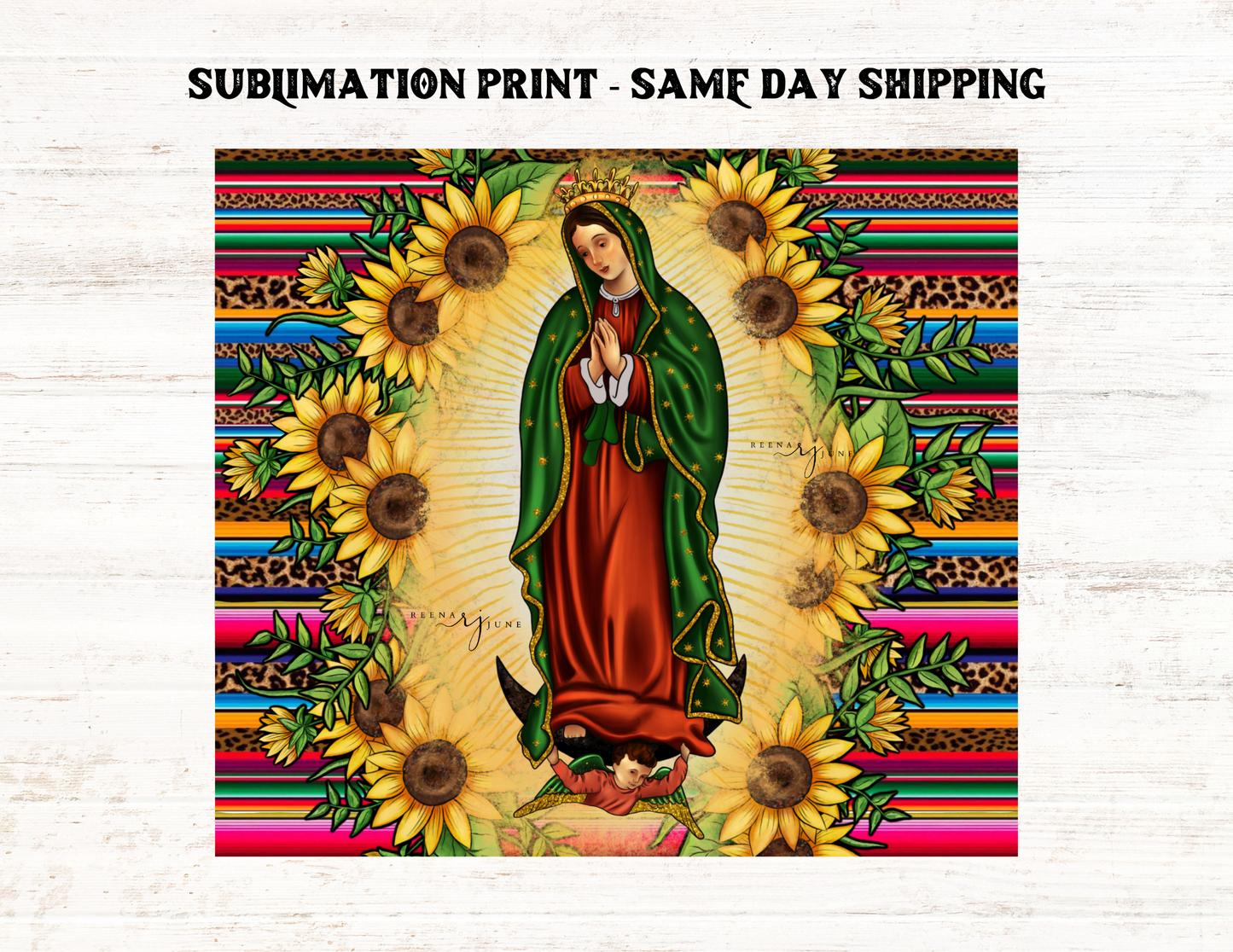Our Lady of Guadalupe 20oz Skinny Tumbler Sublimation Print