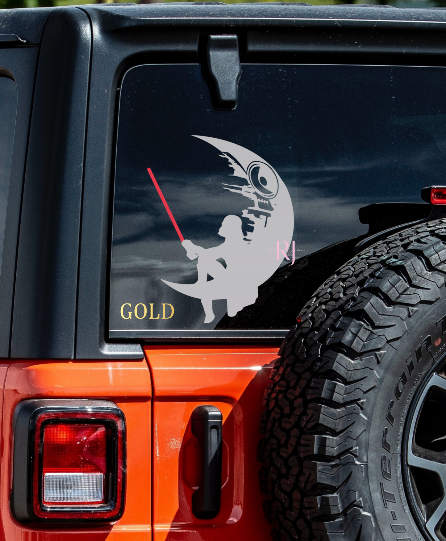 Darth Vader Moon StarWars Vinyl Sticker, Car Decal, Star wars Sticker