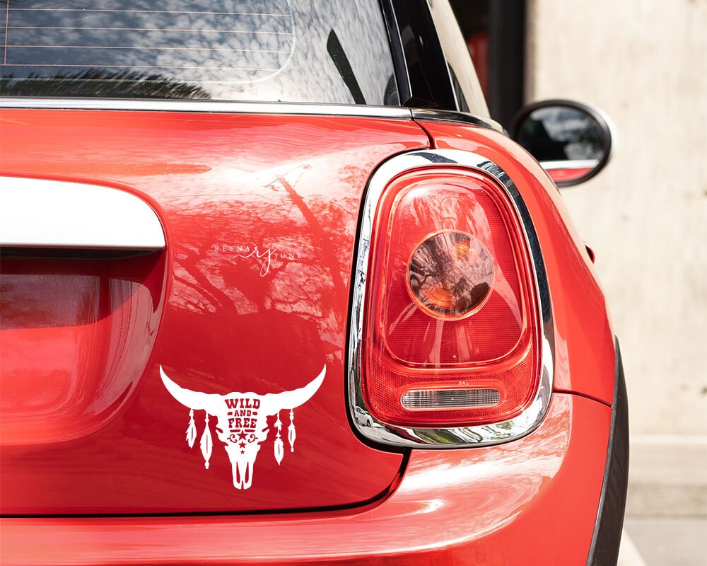 Wild and Free Car Decal