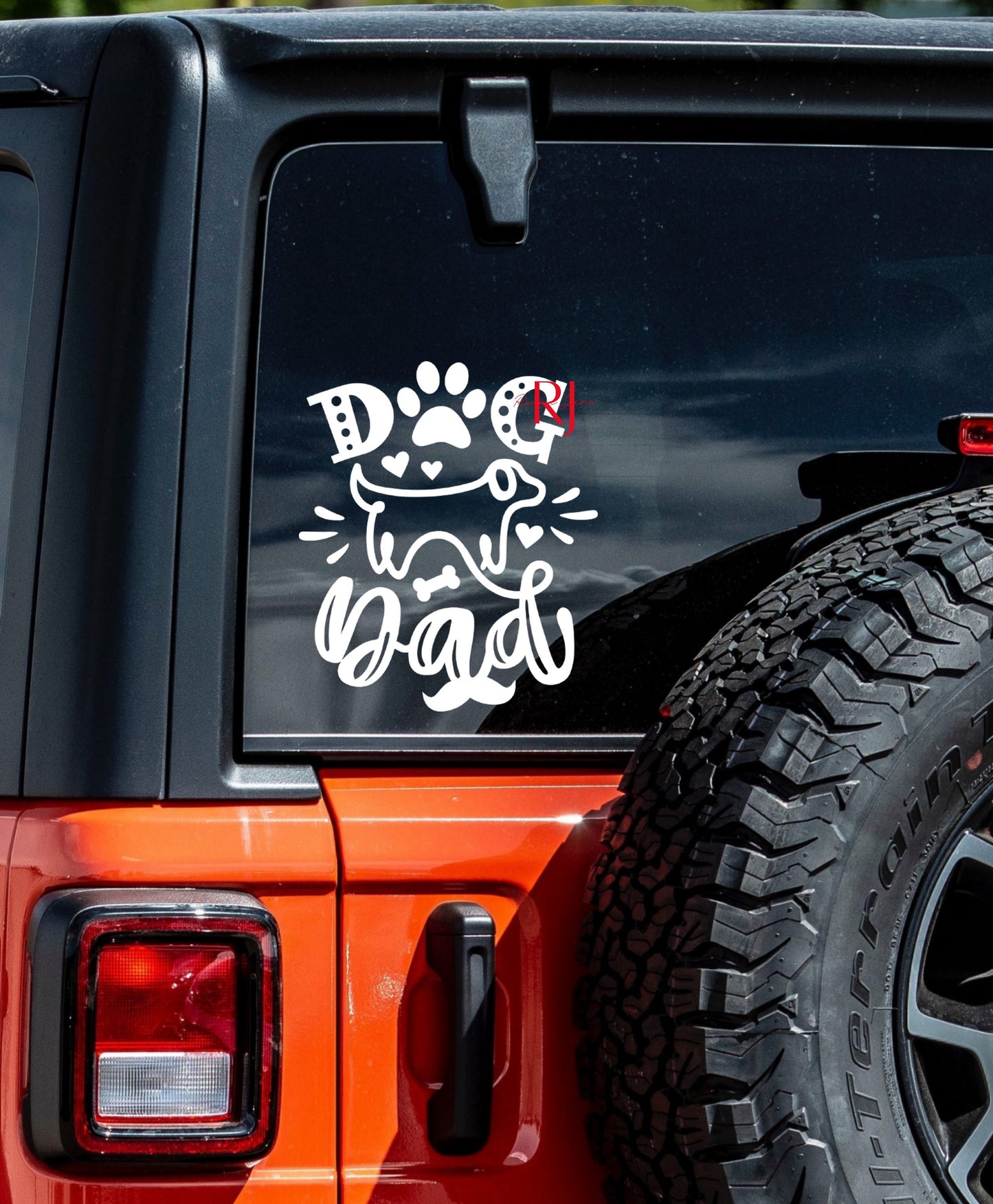 Dog Dad Car Decal