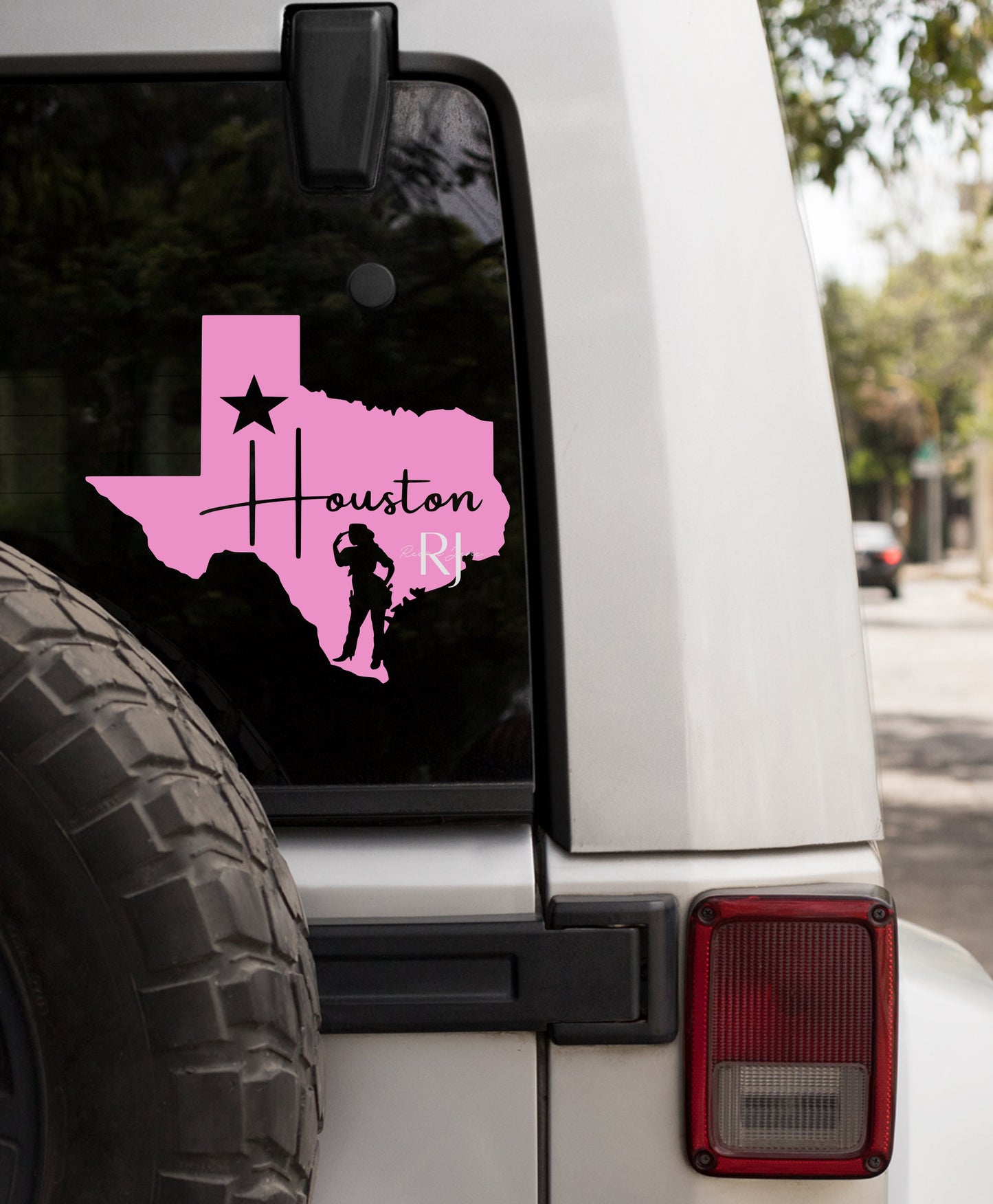 Houston Cowgirl Car Decal