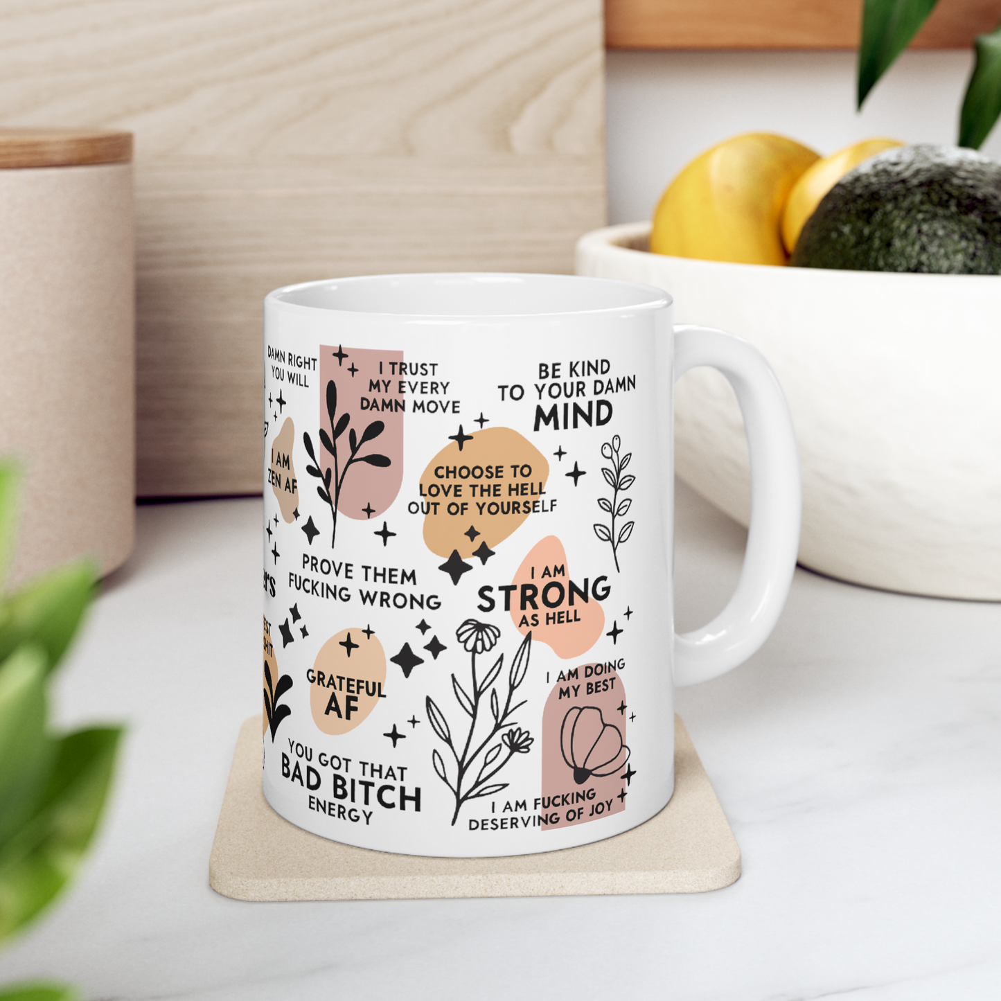 Daily Affirmations Sublimation Mug Wrap
