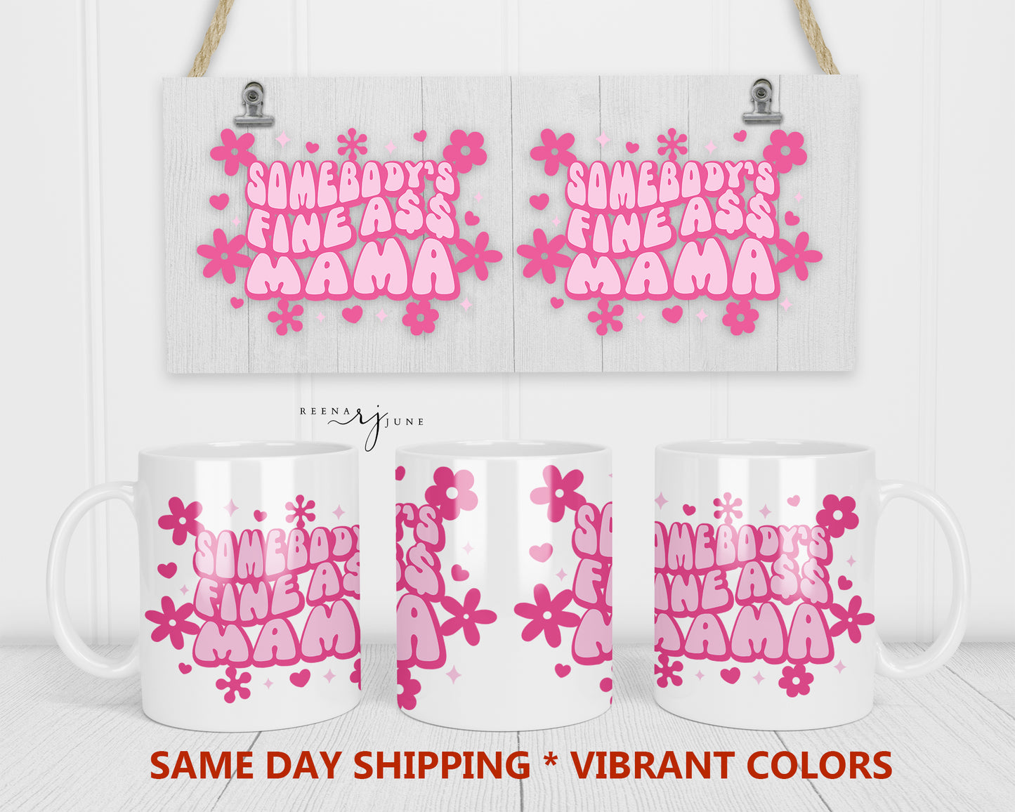 Sombody's FineAss Momma Sublimation Mug Wrap