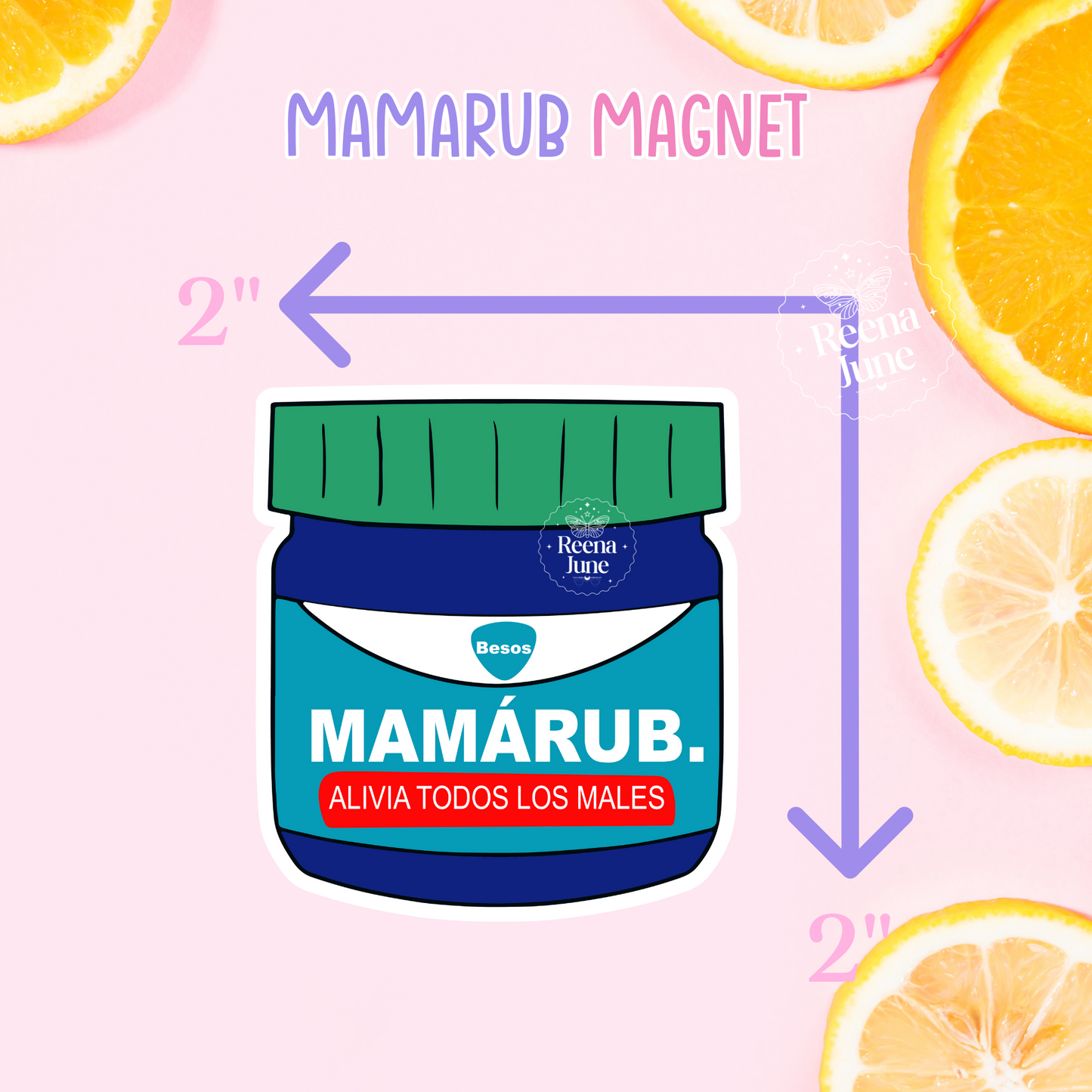 Mamarub Mamá Magnet, Funny Gift for Latina Mom, Cute Spanish Fridge Decor, Gifts for Mom, Gifts for Latin Mama, Mama Mexicana, Spanish Gift