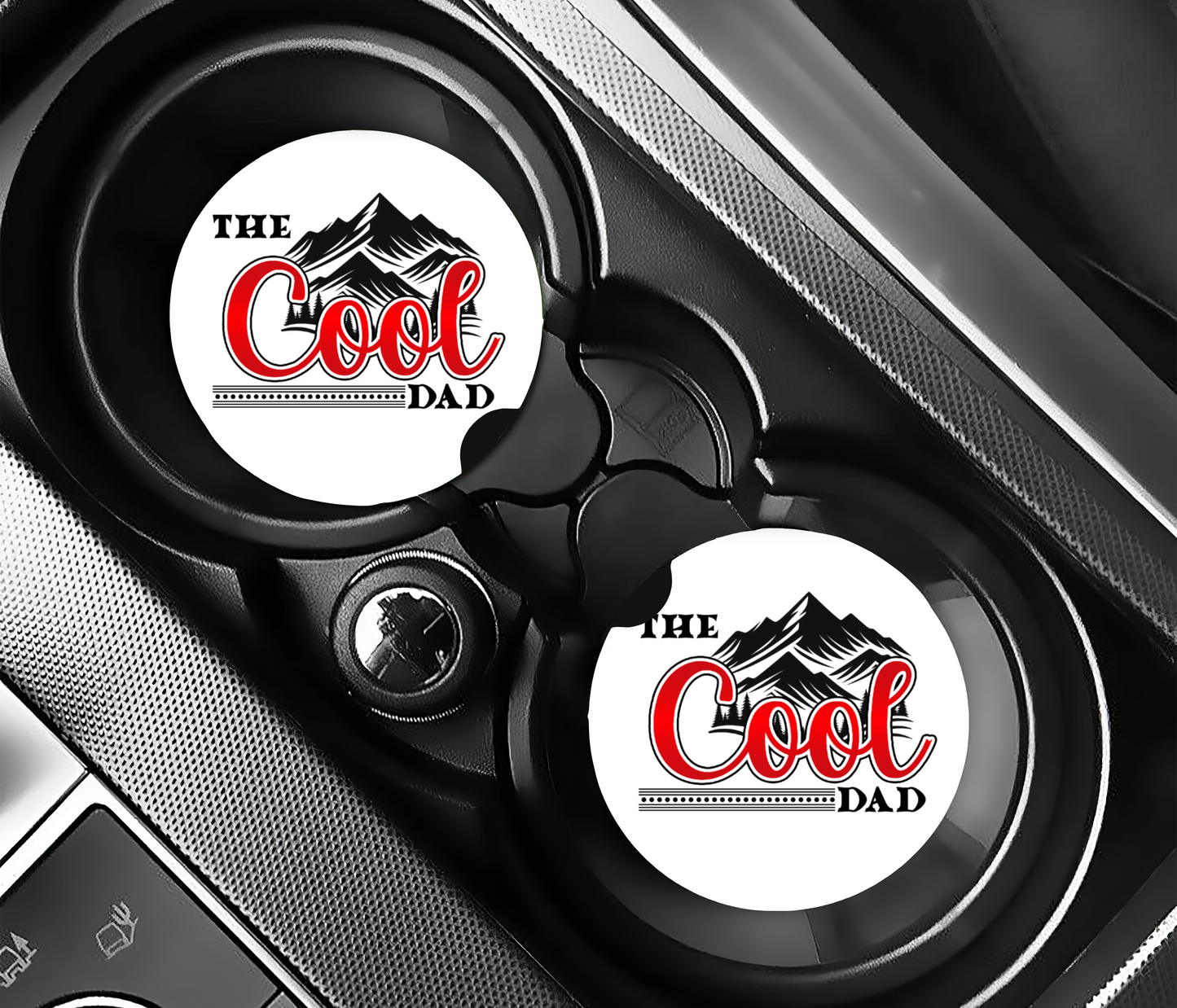 Cool Dad Car Coaster, Set of 2 Car Coasters, Funny Birthday Gifts for Him, Gifts for Men, Car Accessories, car coasters for men, funny gift