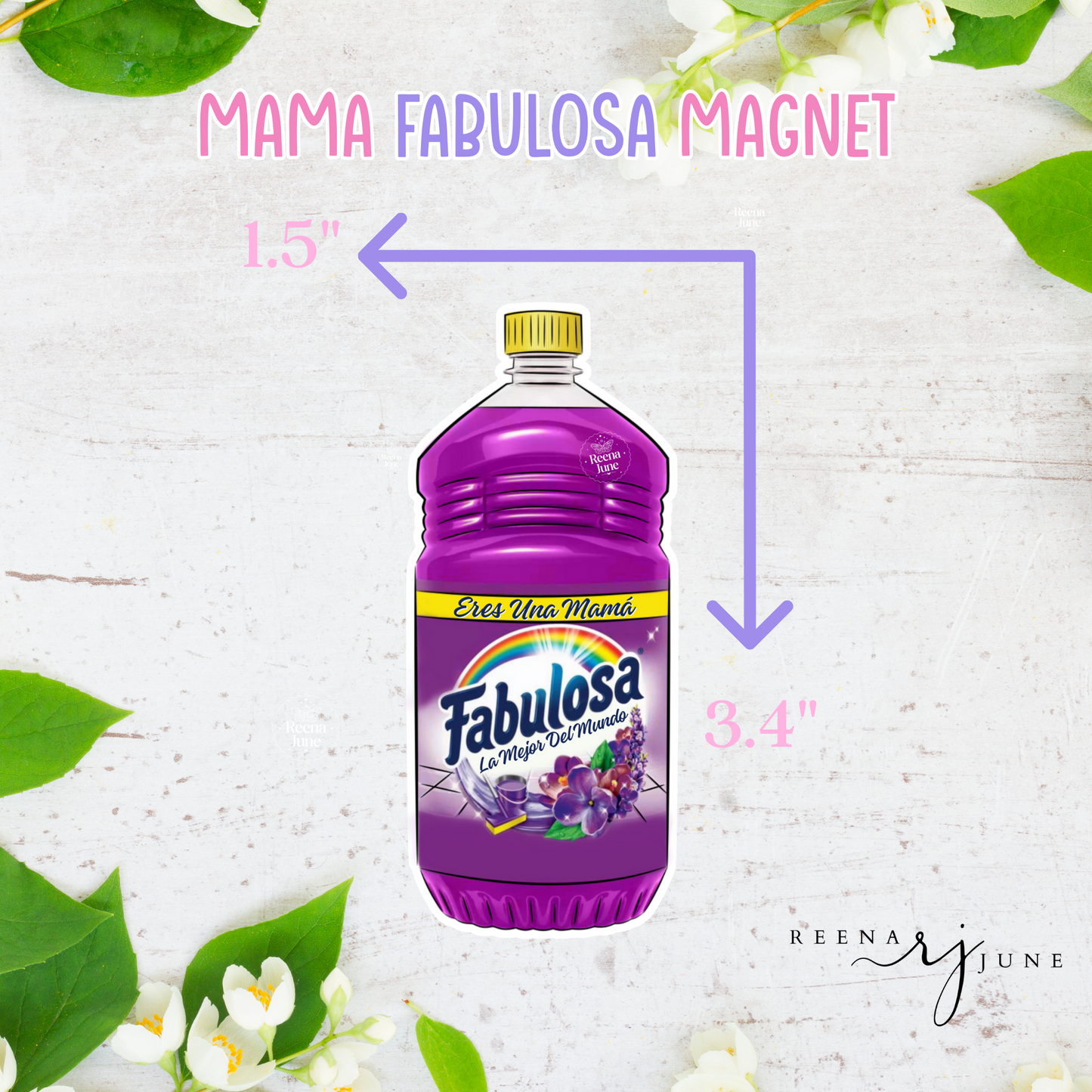 Fabulosa Mamá Magnet – Funny Gift for Latina Mom, Cute Spanish Fridge Decor