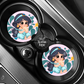 Princess Jasmine Conchas Car Coasters, Car Decor, Car Accessories, Pan Dulce Accessories