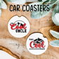 Cool Dad Car Coaster, Set of 2 Car Coasters, Funny Birthday Gifts for Him, Gifts for Men, Car Accessories, car coasters for men, funny gift