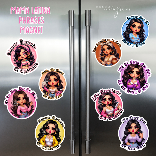 Funny Latina Mom Phrase Magnets – Cute Spanish Sayings Gifts for Mom, Friends, Spanish Kitchen Decor