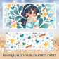Disney Princess Concha 40 oz tumbler wrap - Aladin Princess Jasmin Concha Sublimation Transfer - Pan Dulce Tumbler Wrap - Conchas Cup Wrap