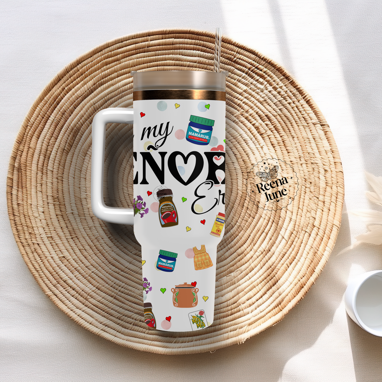In My Senora Era 40oz Tumbler Sublimation Wrap - Señora Life Cup Wrap - Mexican Mom Tumbler - Latina Mom Cup Wrap