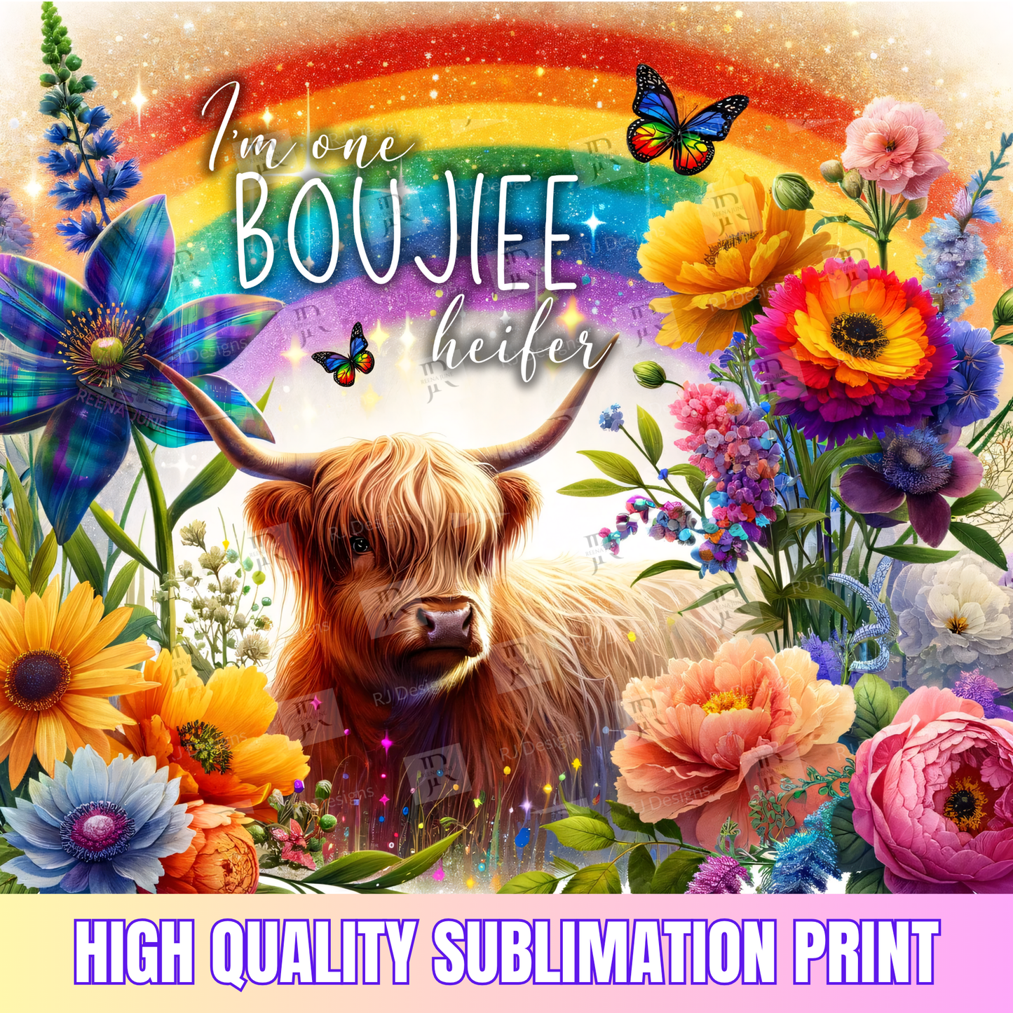 Pride Highland Cow Tumbler Wrap, Ice Cream Sublimation Transfer, Pride Flags Sub Transfer, Pride Month Designs, LGBTQ Pride Ready to Press Transfer Prints, Cut Cow Designs
