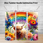 Pride Highland Cow Tumbler Wrap, Ice Cream Sublimation Transfer, Pride Flags Sub Transfer, Pride Month Designs, LGBTQ Pride Ready to Press Transfer Prints, Cut Cow Designs