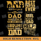 Father's Day Svg Bundle, Dad Shirt Svg, Reel Cool Dad Svg, Cut file for Silhouette, Svg file for Cricut, Dad Designs, Png Bundle, Best Dad