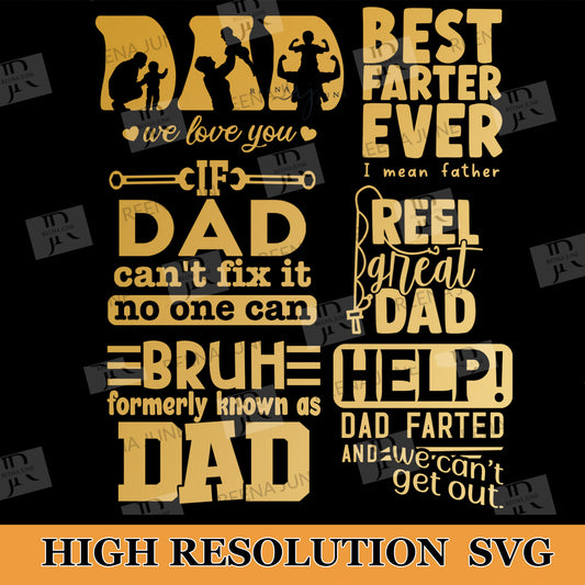 Father's Day Svg Bundle, Dad Shirt Svg, Reel Cool Dad Svg, Cut file for Silhouette, Svg file for Cricut, Dad Designs, Png Bundle, Best Dad