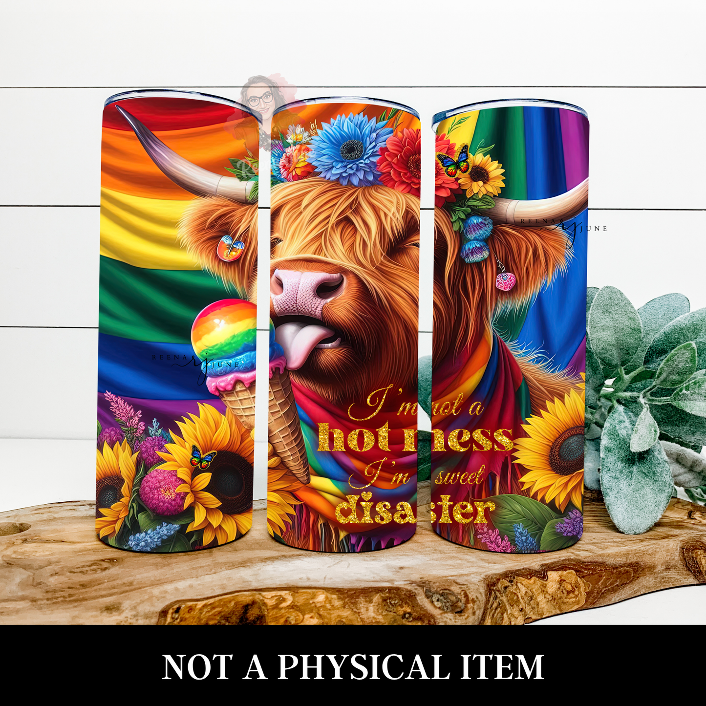 Pride Tumbler Wrap PNG, 20 oz Skinny Sublimation Design, LGBTQ+ Equality Love Rainbow Wrap, Out and Proud Gift, Pride Month Digital Download