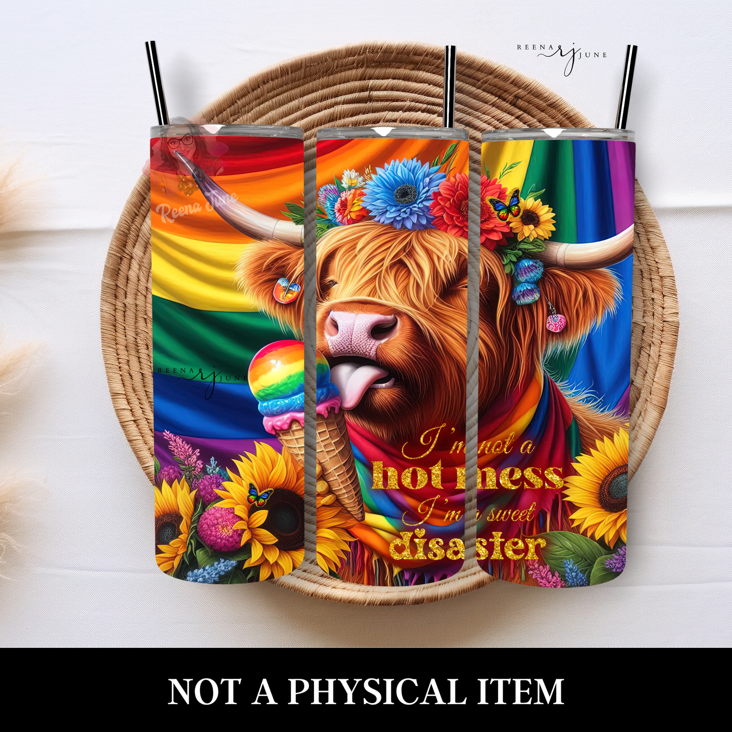 Pride Tumbler Wrap PNG, 20 oz Skinny Sublimation Design, LGBTQ+ Equality Love Rainbow Wrap, Out and Proud Gift, Pride Month Digital Download