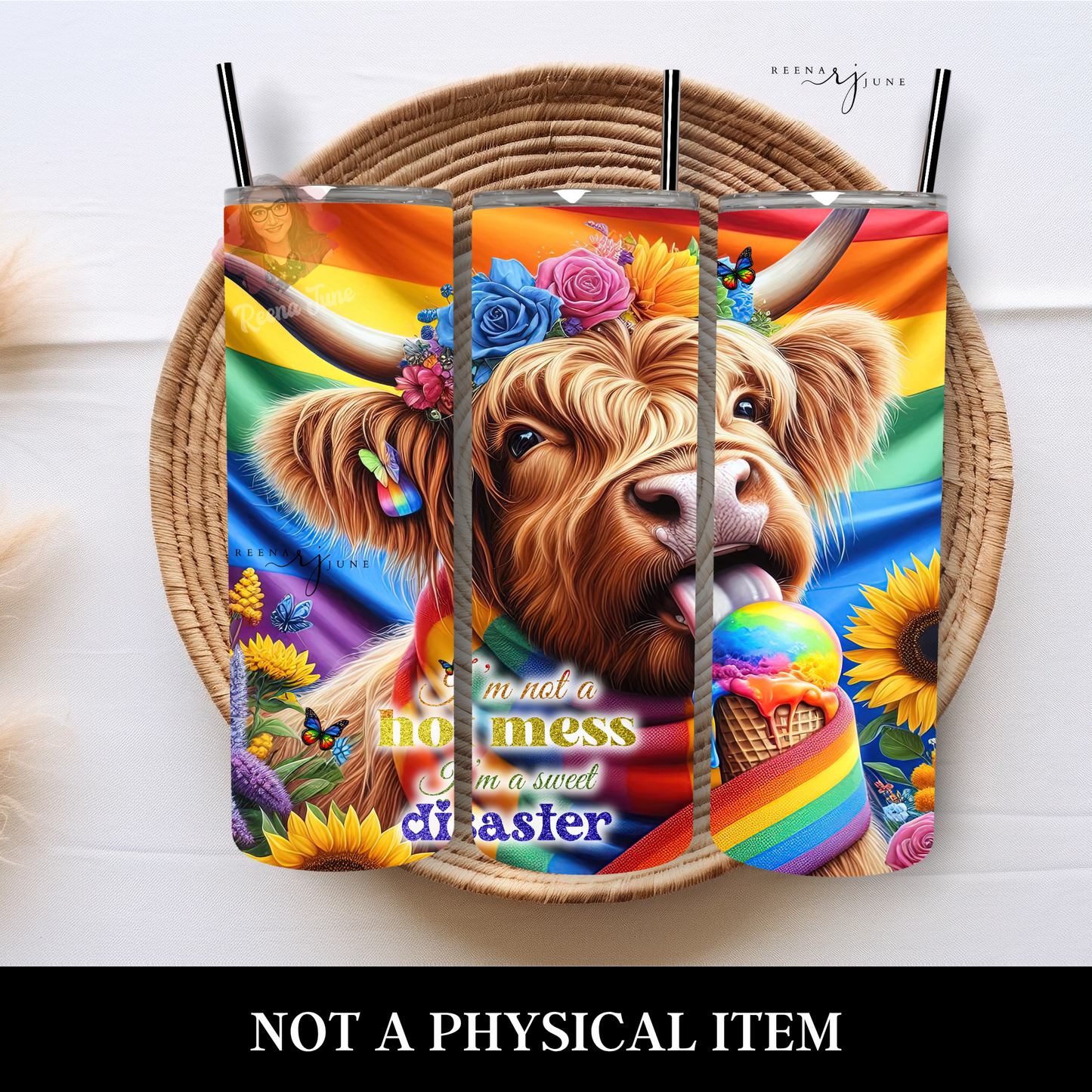 Pride Tumbler Wrap PNG, 20 oz Skinny Sublimation Design, LGBTQ+ Equality Love Rainbow Wrap, Out and Proud Gift, Pride Month Digital Download