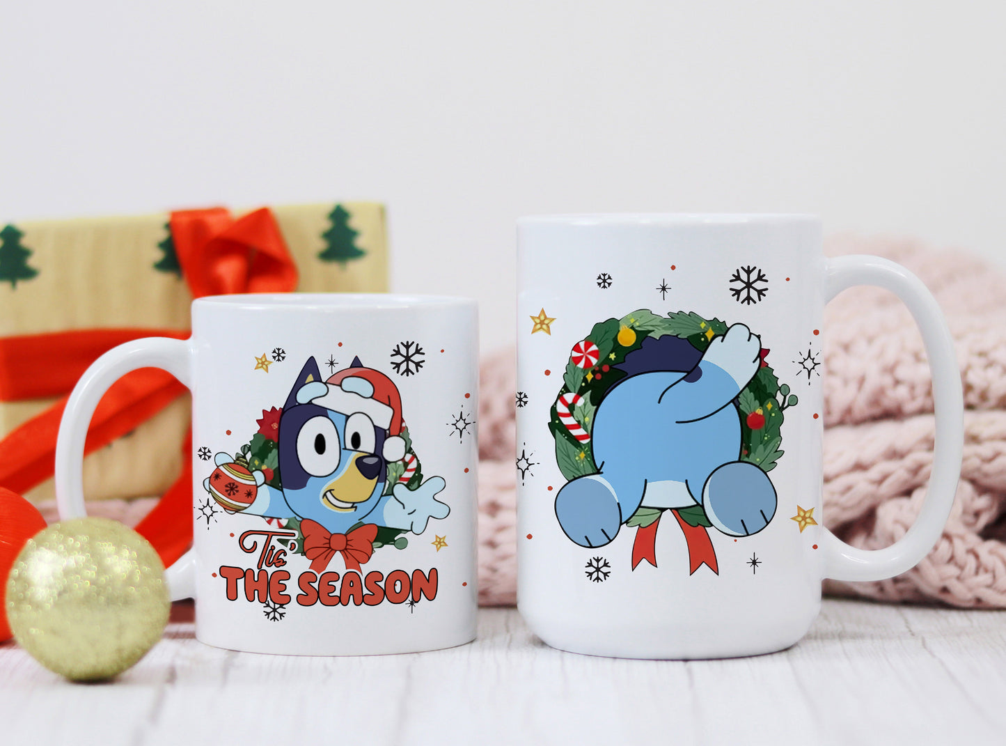 Bluey Tis the Season Mug, Bluey Christmas Mug